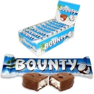 Bounty Original Coconut & Milk Chocolate Bar 57g x 24 Pcs Box (Imported)
