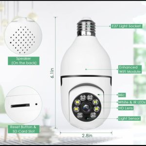 3Mp V380 Pro Champion Brand 1080p Full Hd Best Quality Bulb Holder Camera
