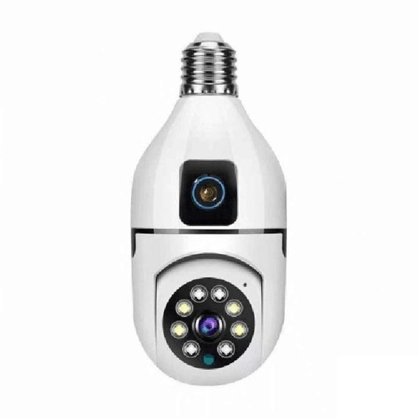 Dual Lens Bulb Holder Camera  V380 Pro Apps 1080p full Hd Resulation cctv camera - Image 4