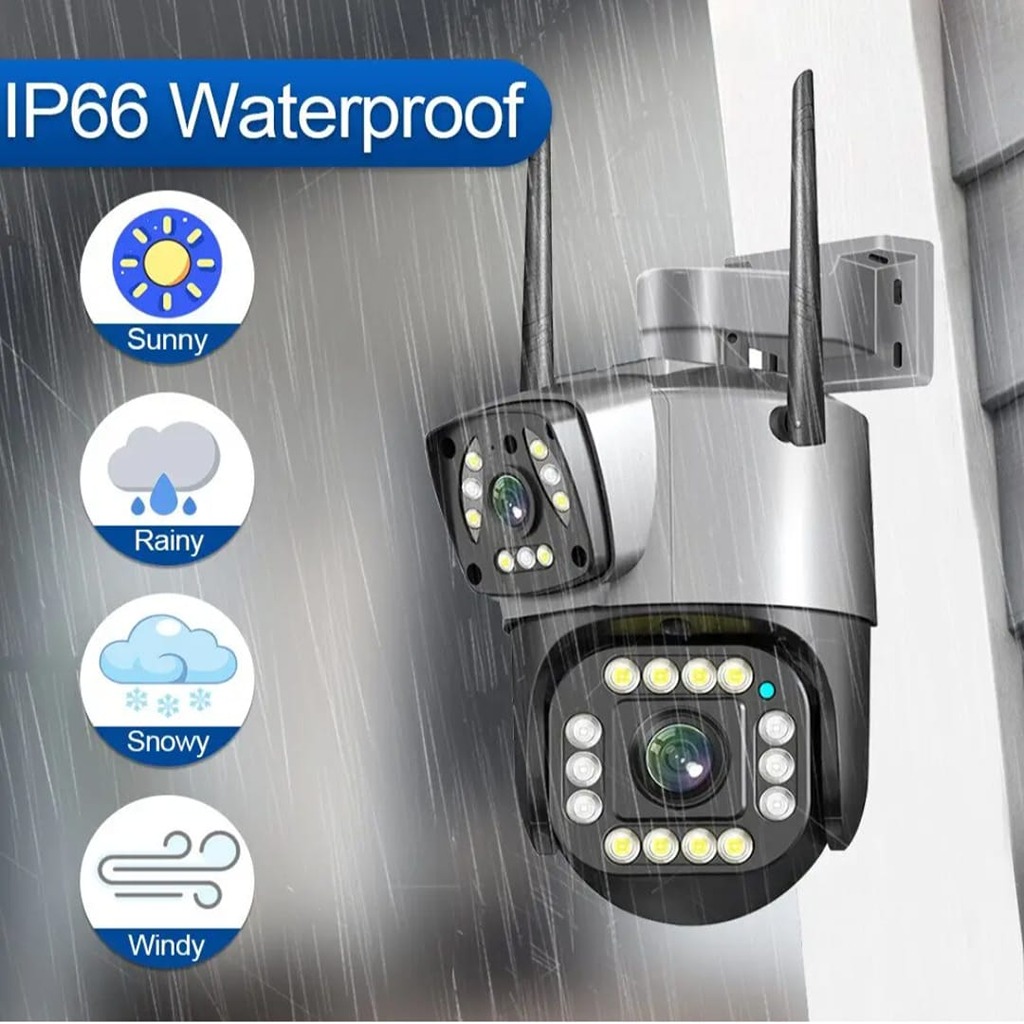 Dual Lens outdoor waterproof 4G sim and wifi support IP Camera V9L 4G