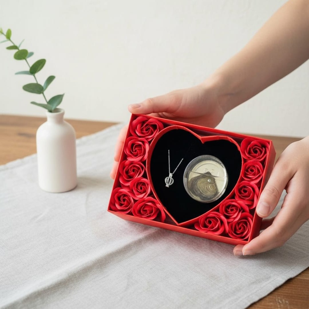 Love Rose Pearl Set For Gift