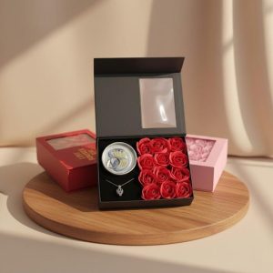 Red Rose Pearl Set For Gift