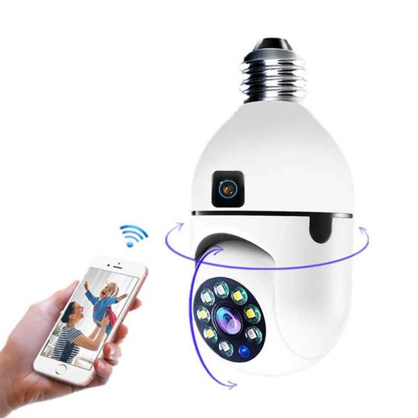 Dual Lens Bulb Holder Camera  V380 Pro Apps 1080p full Hd Resulation cctv camera - Image 3