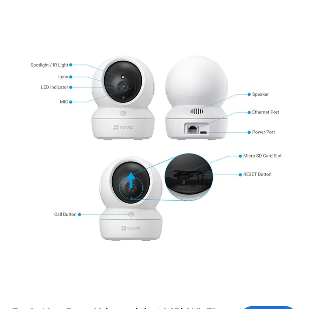 EZVIZ H6c Pro 2K 3MP Pan & Tilt WiFi Camera