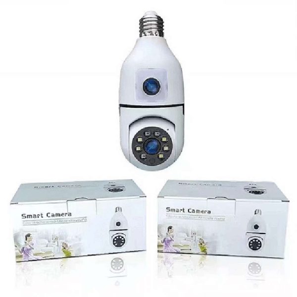 Dual Lens Bulb Holder Camera  V380 Pro Apps 1080p full Hd Resulation cctv camera - Image 6