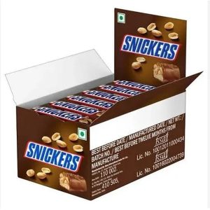 Snickers Chocolate Bar Small Size Rs10 13.2Gm Each (Indian) 1box = 40pcs