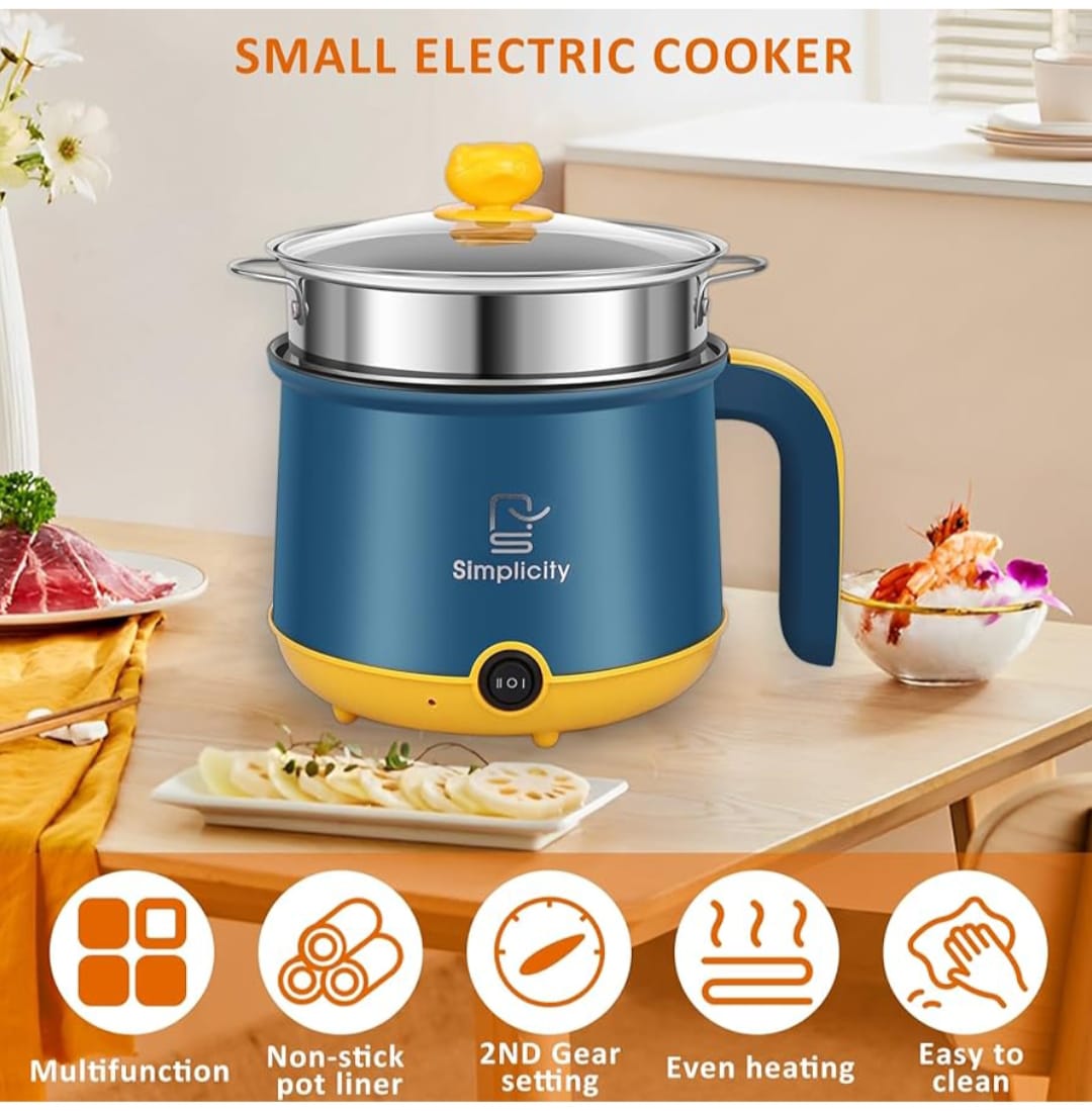 WhatsApp Image 2026-02-17 at 12.03.30 PM (1) Simplicity Electric Cooking pot 1.8 L Electric Mini Multi Cooker - Image 1