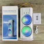 Rechargeable Remote Control Double Ended Spray Fan, Portable Air Cooler with LED Light Air Humidifier - Image 5